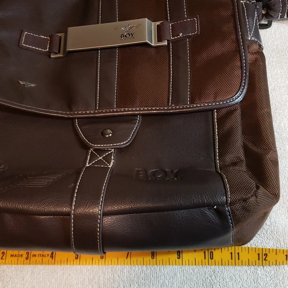 BOY LONDON Messenger Bag Faux Leather and Cordura - Picture 9 of 16